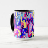 Abstrakte Malerei von Formen und Farben Tasse (Vorderseite Links)