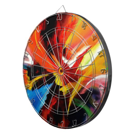 Abstrakte Malerei von Serdar Hizli Dartscheibe (Vorderseite rechts)