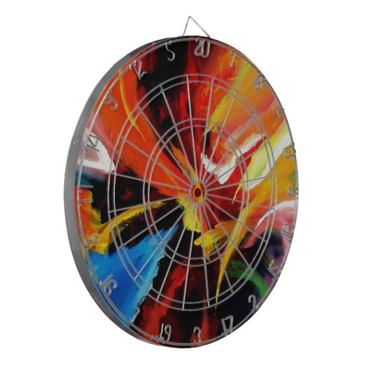 Abstrakte Malerei von Serdar Hizli Dartscheibe (Vorderseite Links)