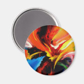 Abstrakte Malerei von Serdar Hizli Magnet (Vorderseite/Rückseite)