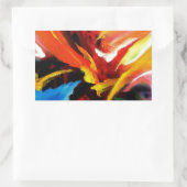 Abstrakte Malerei von Serdar Hizli Rechteckiger Aufkleber (Tasche)