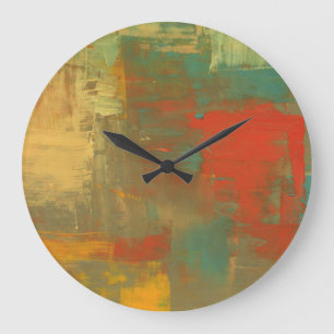 Abstrakte Malerei-Wand-Uhr-Leinwand-Kunst Große Wanduhr