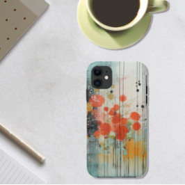 Abstrakte Malerei Winter Regenfall Aquarellfarben  Case-Mate iPhone Hülle