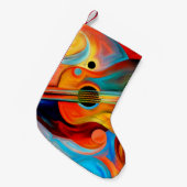 Abstrakte Malerei zum Thema Musik und Rhyt Kleiner Weihnachtsstrumpf (Vorderansicht (hängend))