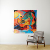 Abstrakte Malerei zum Thema Musik und Rhyt Wandteppich (Beispiel)