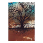 Abstrakte Malereien Landschaft Wasserfarben Kunst, Poster (Vorderseite)