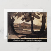 abstrakte Malerfarbe Rom Campagna Postkarte (Vorne/Hinten)