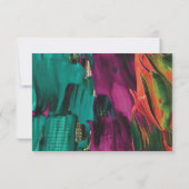 Abstrakte Malerkarte Akryllischer Empfang Einladung (Rückseite)