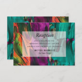 Abstrakte Malerkarte Akryllischer Empfang Einladung (Vorne/Hinten)