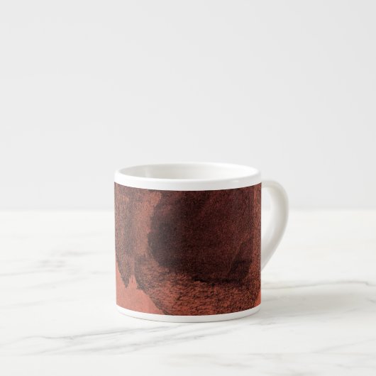 Abstrakte Malerpinsel in Rot-Gelb Espressotasse (Vorderseite Rechts)