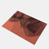 Abstrakte Malerpinsel in Rot-Gelb Fußmatte (Schrägansicht)