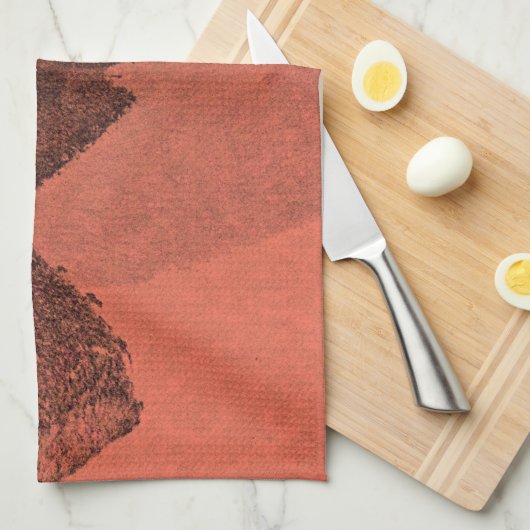 Abstrakte Malerpinsel in Rot-Gelb Geschirrtuch (Viertel Falte)