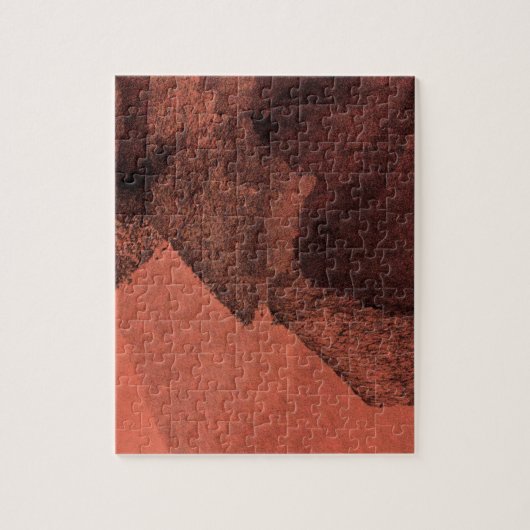 Abstrakte Malerpinsel in Rot-Gelb Puzzle (Vertikal)