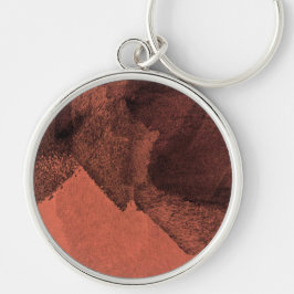Abstrakte Malerpinsel in Rot-Gelb Schlüsselanhänger