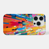 Abstrakte Malfarben Moderne Kunstgestaltung iPhone Hülle (Rückseite (Horizontal))