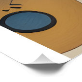 Abstrakte Malgitarre und Musikinstrumente Poster (Ecke)