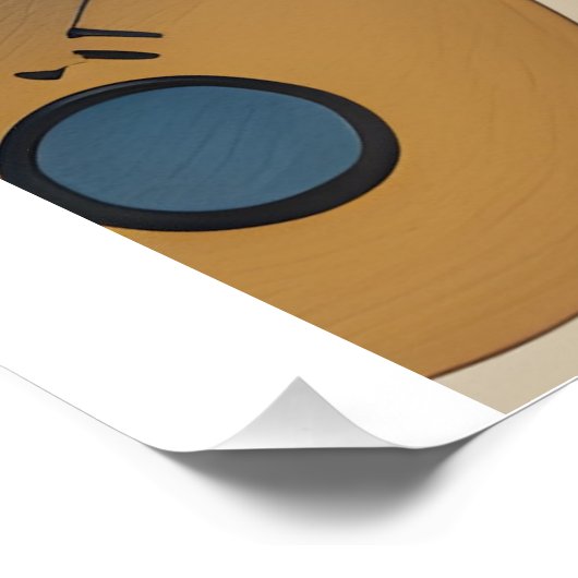 Abstrakte Malgitarre und Musikinstrumente Poster (Ecke)