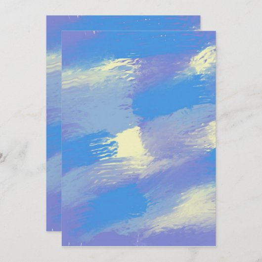 abstrakte Malkunst Einladung (Vorne/Hinten)