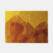 Abstrakte Malkunst in Rot-Gelb Fußmatte (Vorderseite)