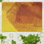 Abstrakte Malkunst in Rot-Gelb Geschirrtuch (Gefaltet)