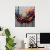 Abstrakte Malkunst Poster (Heimbüro)