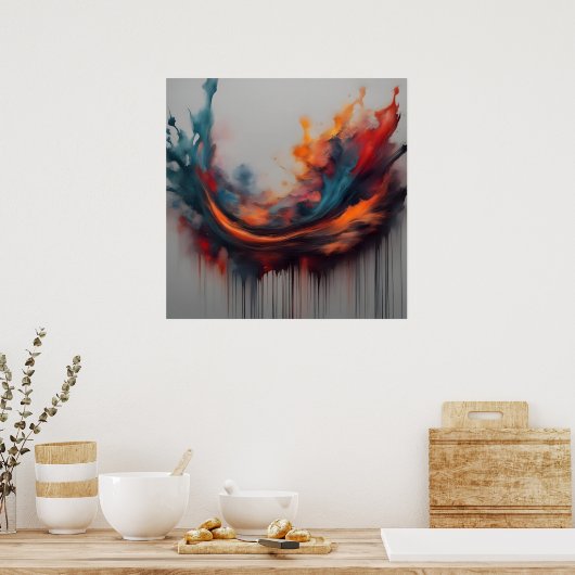Abstrakte Malkunst Poster (Küche)