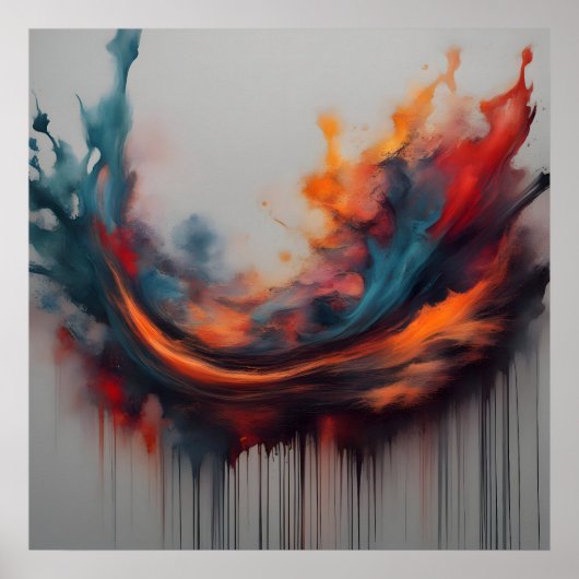 Abstrakte Malkunst Poster (Vorne)