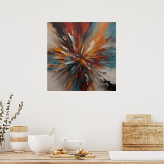 Abstrakte Malkunst Poster (Küche)