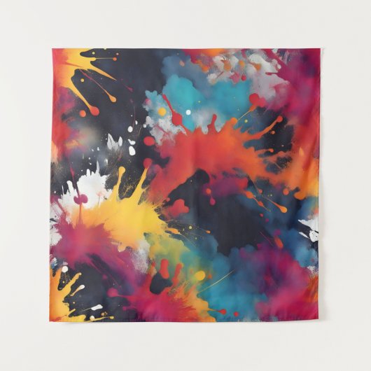 Abstrakte Malkunst Wandteppich (Vorderseite (Horizontal))