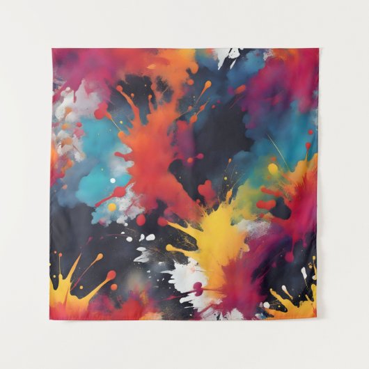 Abstrakte Malkunst Wandteppich (Vorderseite)