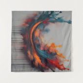 Abstrakte Malkunst Wandteppich (Vorderseite (Horizontal))