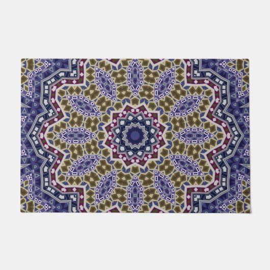 Abstrakte Mandala Ethno Fußmatte (Vorderseite)