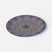 Abstrakte Mandala Ethno Pappteller (Schrägansicht)