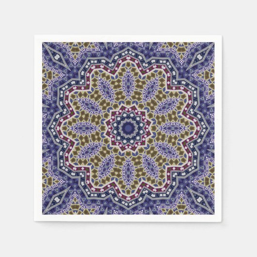 Abstrakte Mandala Ethno Serviette (Vorderseite)