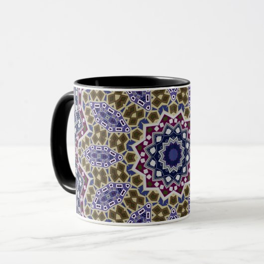 Abstrakte Mandala Ethno Tasse (Vorderseite Links)