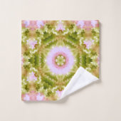 Abstrakte Mandala-Kaleidoskop-Rundformen Badhandtuch Set (Waschlappen)