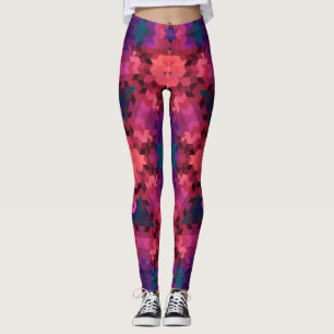 Abstrakte Mandala-Kaleidoskop-Rundformen Leggings