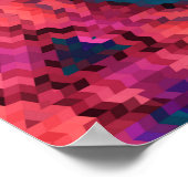 Abstrakte Mandala-Kaleidoskop-Rundformen Poster (Ecke)