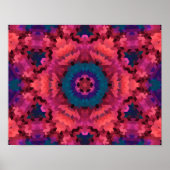 Abstrakte Mandala-Kaleidoskop-Rundformen Poster (Vorne)