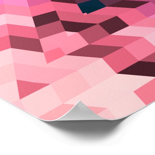 Abstrakte Mandala-Kaleidoskop-Rundformen Poster (Ecke)