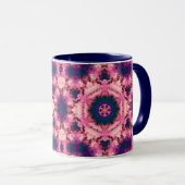 Abstrakte Mandala-Kaleidoskop-Rundformen Tasse (VorderseiteRechts)