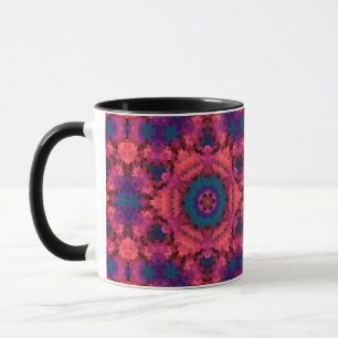 Abstrakte Mandala-Kaleidoskop-Rundformen Tasse