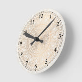 Abstrakte Mandala-Mauer Runde Wanduhr (Winkel)