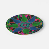 Abstrakte Mandala-Osteasilace rund um Zierarbeit Pappteller (Schrägansicht)