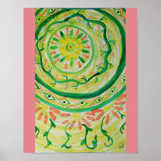 Abstrakte Mandala Poster (Vorne)