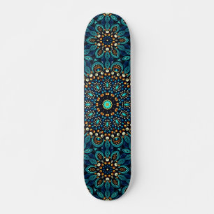 Abstrakte Mandala-Straßenkunst Skateboard