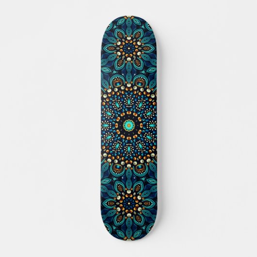 Abstrakte Mandala-Straßenkunst Skateboard (Vorne)