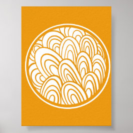Abstrakte Mandala Style Circle Illustration Poster