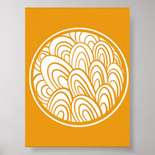 Abstrakte Mandala Style Circle Illustration Poster