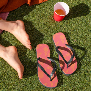 Abstrakte Mandarine Badesandalen